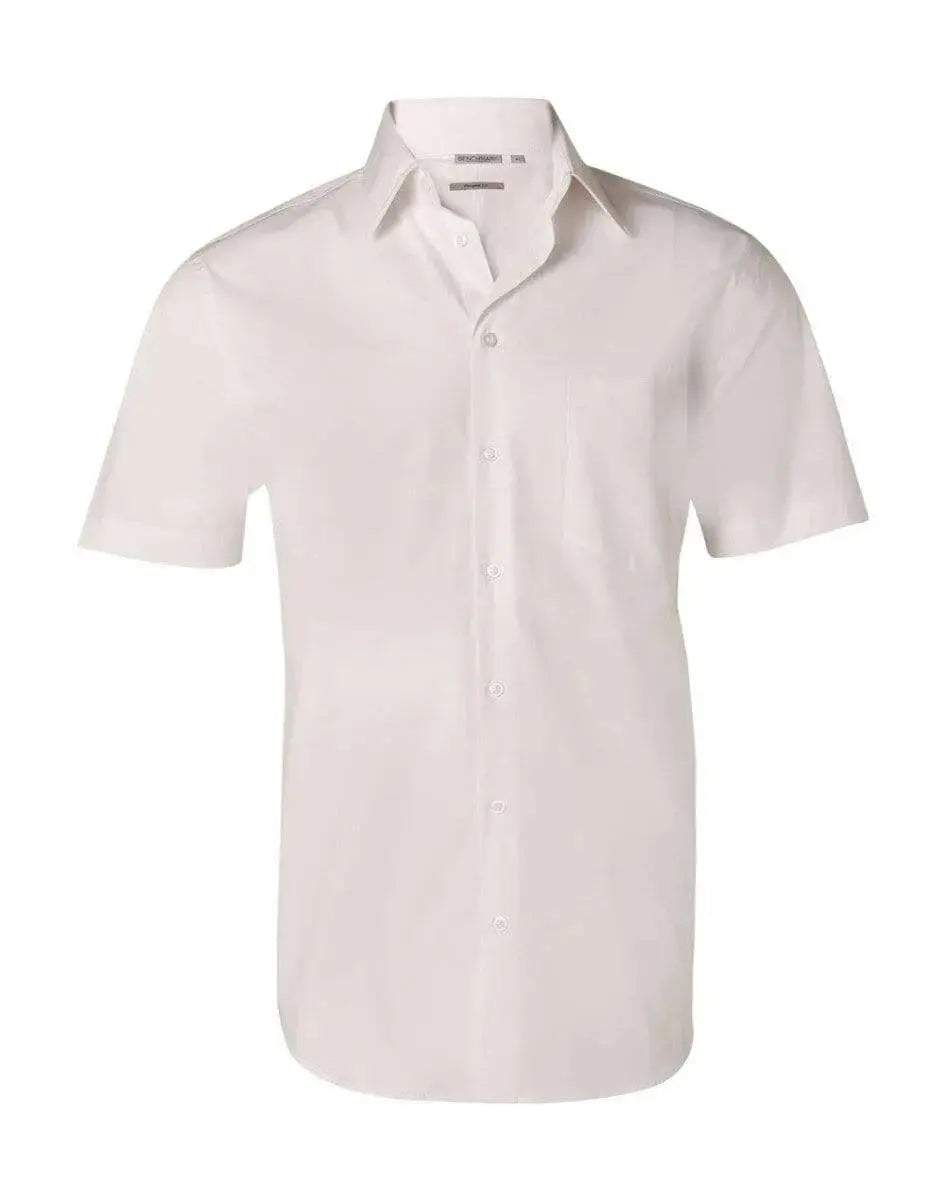 BENCHMARK Men's Cotton/Poly Stretch Short Sleeve Shirt M7020S Metro Workwear.